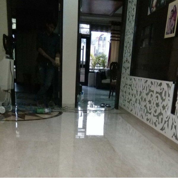 White Marble Floor Polishing In Heritage Tower Dwarka image