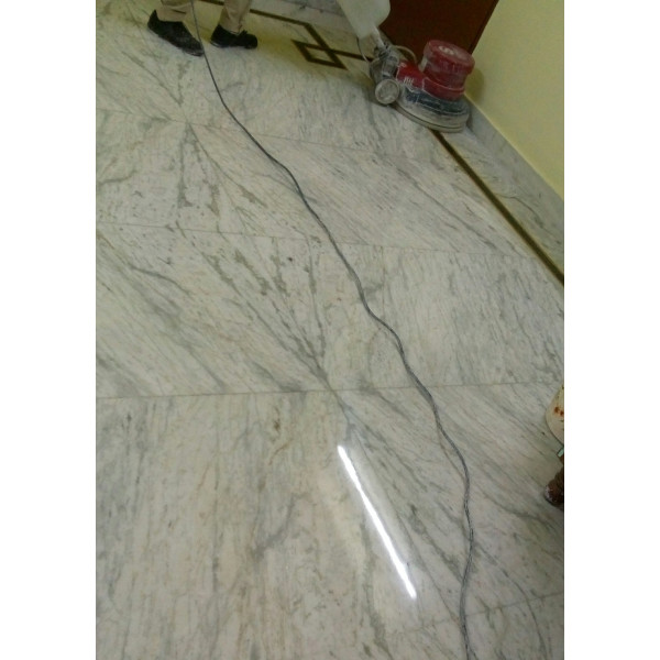White Marble Floor Polishing In Sardar Patel Marg image